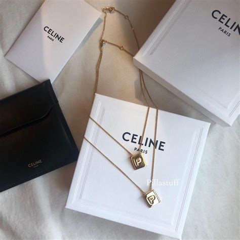 สร้อยคอ celine alphabet|Celine Signature Alphabet Necklace .